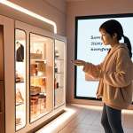 **

"A friendly AI companion, depicted as a translucent figure, gently guiding a person through a personalized online shopping experience. Warm lighting, futuristic interface, subtle Japanese design elements. Focus on the feeling of connection and helpfulness."

**