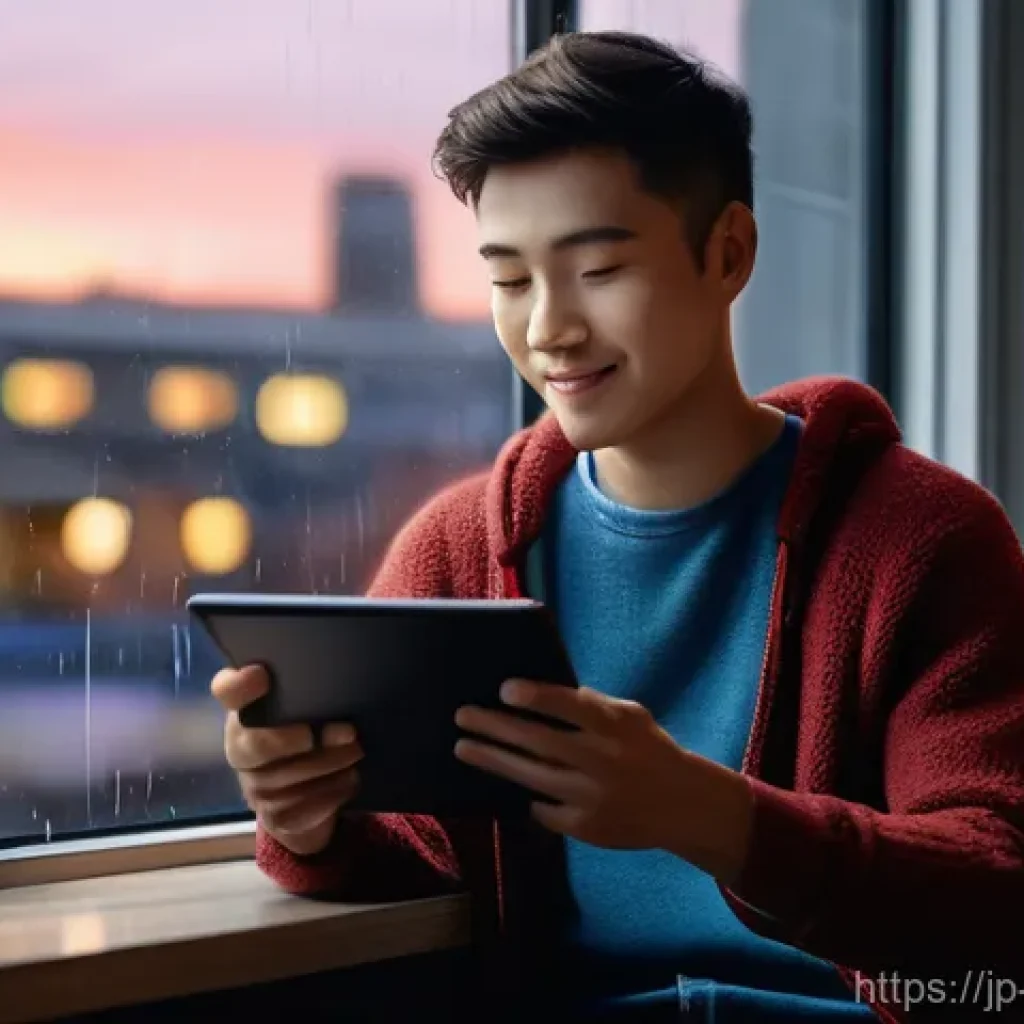 디지털 컴패니언십과 심리적 요소 - **Prompt 1: A Digital Companion Offering Solace**
    "A young adult, dressed in comfortable casual ...