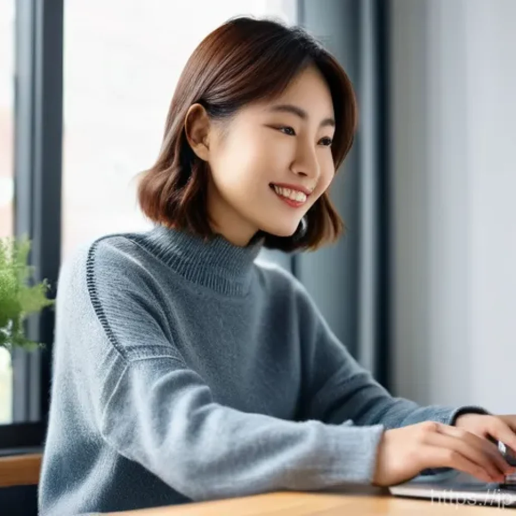 디지털 컴패니언십과 데이터 보안 - **Prompt 1: "The Gentle Digital Companion"**
    A young Japanese woman in her late 20s, with short,...