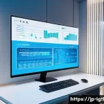 디지털 컴패니언십의 진화 과정 - A futuristic digital companion interface displayed on a sleek transparent screen, showing real-time ...